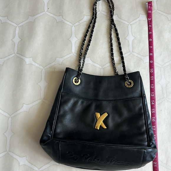 Vintage Paloma Picasso Chain Shoulder Bag Purse Black - Picture 9 of 16